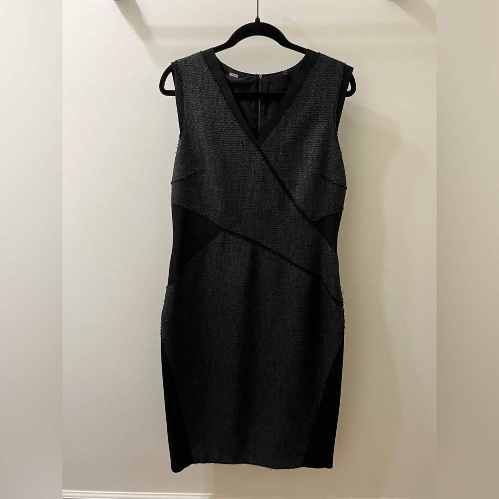 Elie Tahari Black Tweed Dress